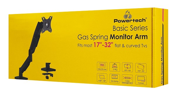 POWERTECH βάση γραφείου οθόνης PT-1424, 17-32, έως 9kg PT-1424
