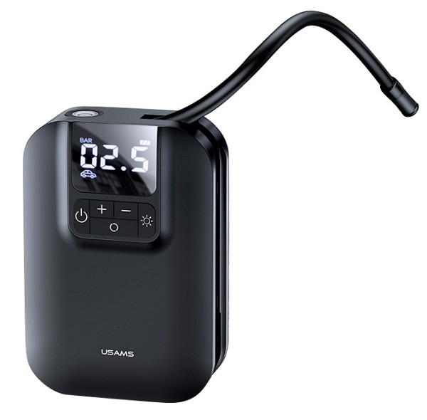 USAMS mini συμπιεστής αέρος αυτοκινήτου US-ZB215, μαύρος CQBZB21501