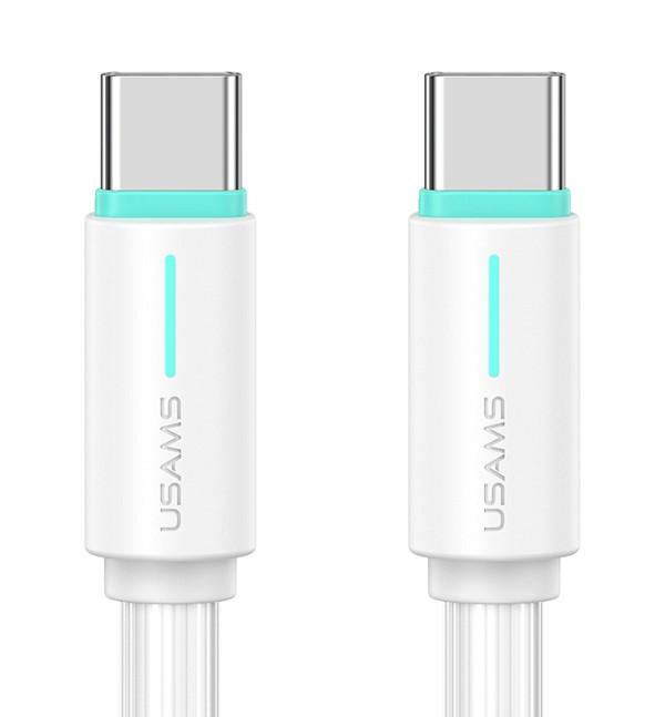 USAMS καλώδιο USB-C US-SJ734, 60W, 480Mbps, 1m, λευκό SJ734USB02