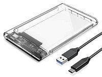 ORICO θήκη για 2.5 SATA HDD/SSD 2139C3, 5Gbps, διάφανη 2139C3-CR-EP