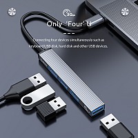 ORICO USB hub AH-13, 4x θυρών, USB 3.0, 5Gbps, USB-C σύνδεση, γκρι AH-13-GY-EP-HW