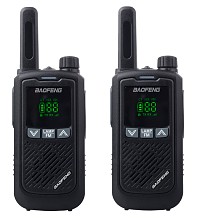 BAOFENG σετ ασύρματοι πομποδέκτες BF-T17, PMR, 0.5W, μαύρο, 2τμχ BFG-BF-T17