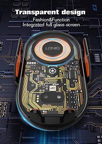 LDNIO ασύρματος φορτιστής & βάση smartphone αυτοκινήτου MA30, 15W, μαύρο 6933138602362