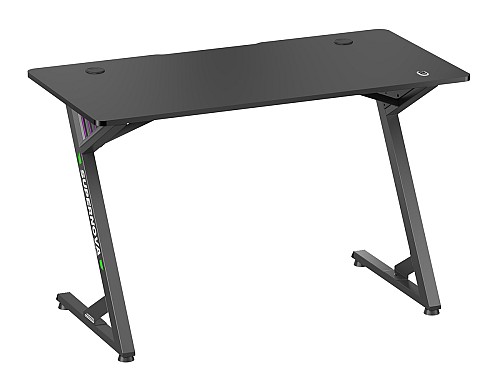 BRATECK gaming γραφείο GMD14-1 με RGB φωτισμό, 120x60x75cm, μαύρο GMD14-1