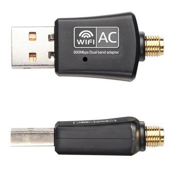 POWERTECH ασύρματος USB αντάπτορας δικτύου PT-1042, 600Mbps, 2.4/5GHz PT-1042