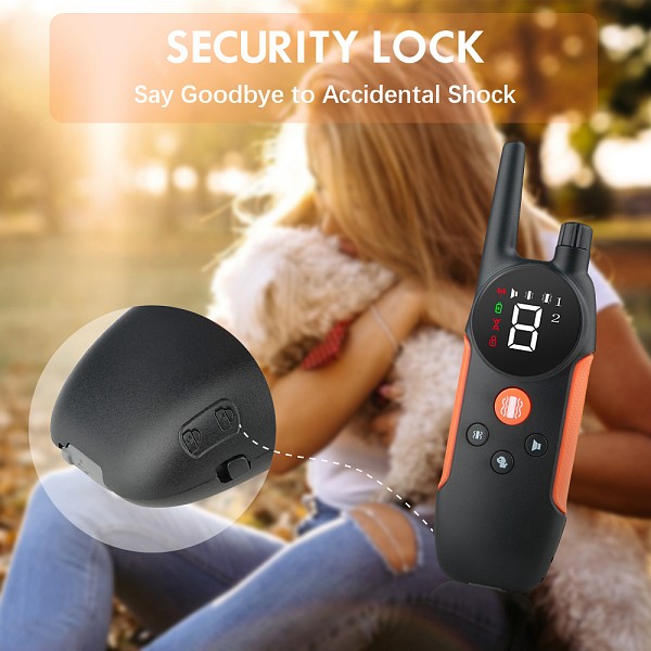 POWERTECH ηλεκτρικό κολάρο εκπαίδευσης σκύλου PT-1399 με ασύρματο χειριστήριο, εμβέλεια 300m PT-1399