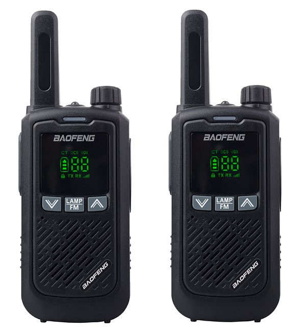 BAOFENG σετ ασύρματοι πομποδέκτες BF-T17, PMR, 0.5W, μαύρο, 2τμχ BFG-BF-T17