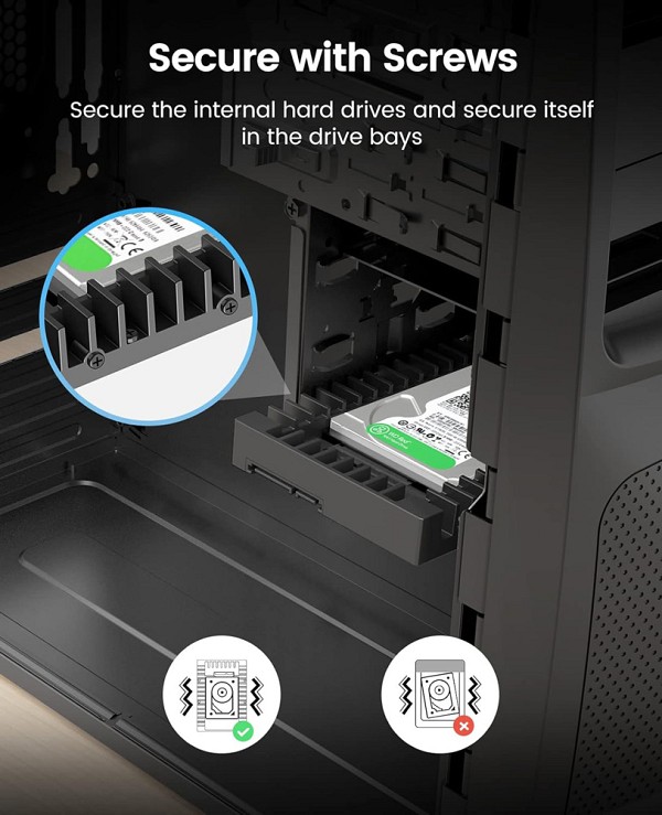 ORICO tray 3.5 για 2.5 HDD/SSD 1125SS-V1, 6Gbps, μαύρο 1125SS-V1-BK-EP