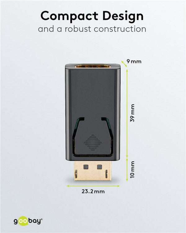 GOOBAY αντάπτορας DisplayPort σε HDMI 51719, 1920x1200p, μαύρος 51719
