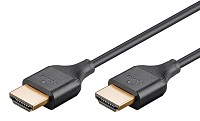GOOBAY καλώδιο HDMI 75293 με Ethernet, slim, 4K/60Hz, 18 Gbps, 1m, μαύρο 75293
