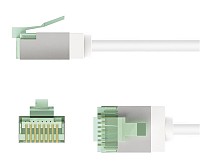 GOOBAY καλώδιο δικτύου 74357, CAT 8.1 U/FTP, slim, copper, 2000MHz, 0.15m, λευκό 74357