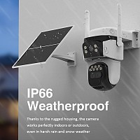 VSTARCAM smart ηλιακή κάμερα BG621TR, triple lens, 3MP, 4G, SD, PTZ, IP66 BG621TR