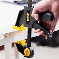 DELI σφιγκτήρας σκανδάλης DL110124 με μέγιστο άνοιγμα 600mm, μαύρος DL110124