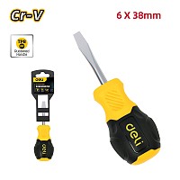 DELI κατσαβίδι ίσιο DL6360381N με αντιολισθητική λαβή, μαγνητικό, 6x38mm DL6360381N