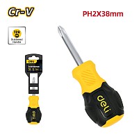 DELI κατσαβίδι σταυρωτό DL636038N με αντιολισθητική λαβή, μαγνητικό, PH2x38mm DL636038N