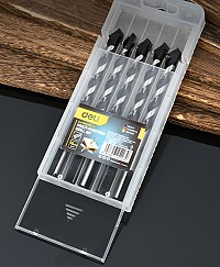 DELI σετ τρυπάνια DH-BWZ010-E1 για τοίχο/μέταλλο/ξύλο, 45# YG6X, 10x120mm, τρίπλευρο, 5τμχ DH-BWZ010-E1