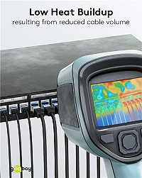 GOOBAY καλώδιο δικτύου 74240, CAT 6A U/UTP, slim, copper, 500MHz, 7.5m, μαύρο 74240
