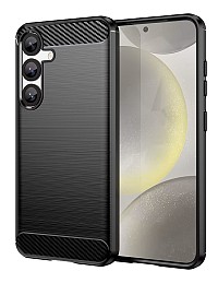 POWERTECH Θήκη Carbon MOB-2008 για Samsung S25, μαύρη MOB-2008