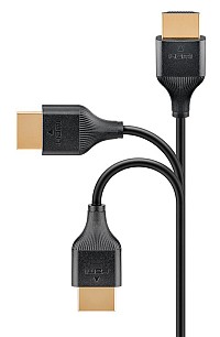 GOOBAY καλώδιο HDMI 75296 με Ethernet, slim, 4K/60Hz, 18 Gbps, 5m, μαύρο 75296