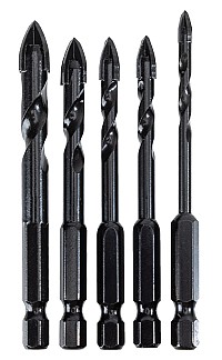 DELI σετ τρυπάνια DH-CZZ005-ED2 για γυαλί, 40Cr YG6X, 4/5/6/8/10mm, εξάγωνο, 5τμχ DH-CZZ005-ED2
