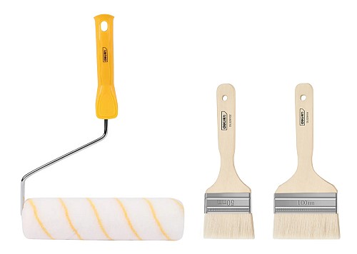 DELI σετ βαφής DL528003, ρολό με λαβή/2x πινέλα, 230mm, 50/100mm, 3τμχ DL528003