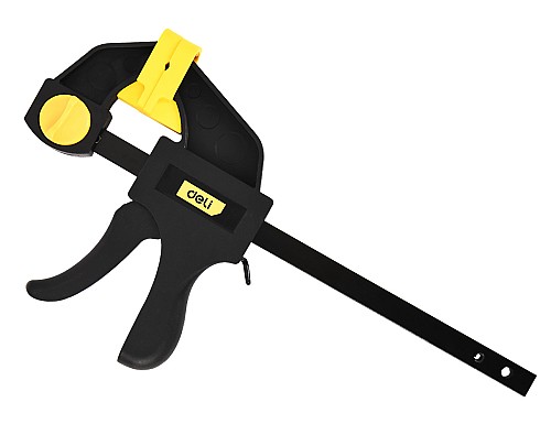DELI σφιγκτήρας σκανδάλης DL110106 με μέγιστο άνοιγμα 150mm, μαύρος DL110106