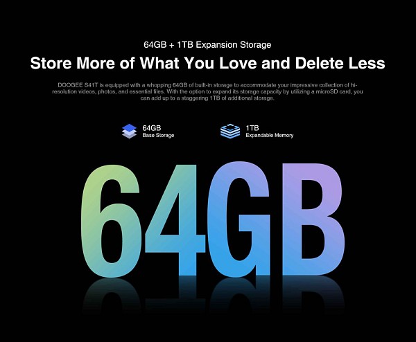 DOOGEE smartphone S41T, 5.5, 4/64GB, 6300mAh, IP68/IP69K, πορτοκαλί S41T-OR