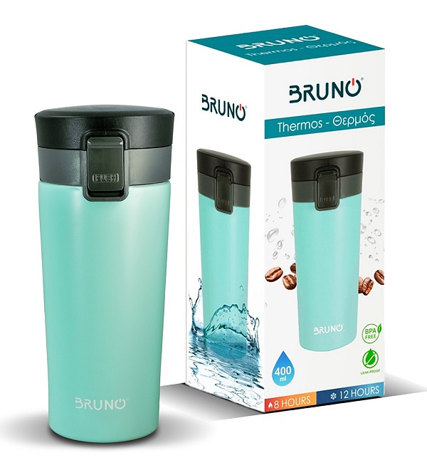 BRUNO θερμός BRN-0071, με κλείδωμα, anti-slip, 400ml,γαλάζιο BRN-0071