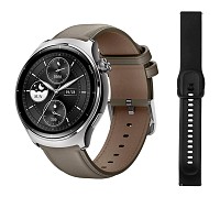 MIBRO smartwatch Lite 3 Pro με 2x λουράκια, heart rate, 1.32 AMOLED, GPS, 5 ATM, γκρι/καφέ MBR-LITE3PRO-GR