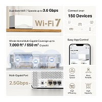 MERCUSYS Whole Home Mesh Wi-Fi 7 System Halo H27BE, 3.6Gbps Dual Band, 3τμχ, V.1.0 HALO-H27BE-3PACK