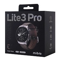 MIBRO smartwatch Lite 3 Pro με 2x λουράκια, heart rate, 1.32 AMOLED, GPS, 5 ATM, γκρι/καφέ MBR-LITE3PRO-GR