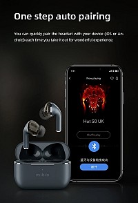 MIBRO earphones με θήκη φόρτισης M1, TWS, ENC, 25/350mAh, μπλε MBR-M1-BL