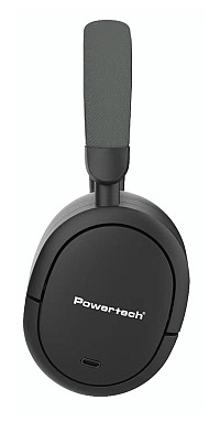 POWERTECH headphones PT-1462, ενσύρματα & ασύρματα, ANC & ENC, 40mm, 300mAh, μαύρα PT-1462
