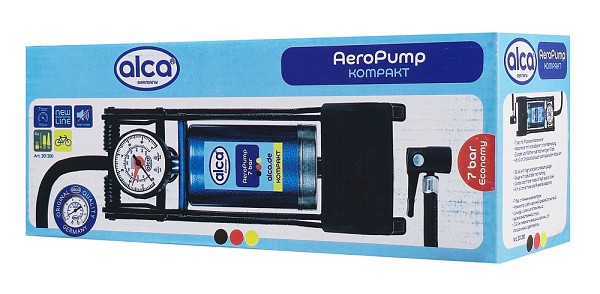 ALCA τρόμπα ποδιού 201200 με μανόμετρο, 100PSI, μπλε 201200