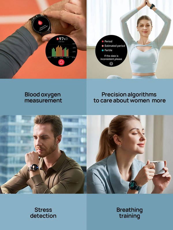 MIBRO smartwatch Lite 3 Pro με 2x λουράκια, heart rate, 1.32 AMOLED, GPS, 5 ATM, γκρι/καφέ MBR-LITE3PRO-GR