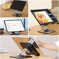 POWERTECH επιτραπέζια βάση για tablet PT-1494, foldable, μαύρη PT-1494