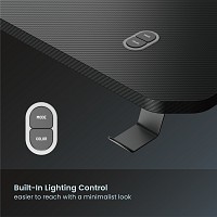 POWERTECH gaming γραφείο PT-1498 με RGB φωτισμό, 120x60x75cm, μαύρο PT-1498