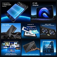 OUKITEL tablet RT3 Plus, 8, 4/128GB, 4G, 11000mAh, IP68/IP69K, μαύρο RT3PLUS-BK