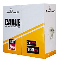 POWERTECH καλώδιο δικτύου CAB-N289, Cat 5e U/UTP, CCA 26AWG, 100m, μαύρο CAB-N289