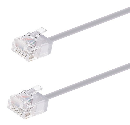 POWERTECH καλώδιο δικτύου CAB-N444, Cat 6A U/UTP, ultra slim, copper, 500MHz, 7.5m, γκρι CAB-N444