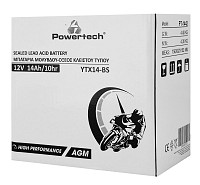 POWERTECH μπαταρία μολύβδου μοτοσυκλέτας PT-1442, 12V 14Ah, AGM, YTX14-BS PT-1442