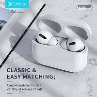 CELEBRAT earphones με θήκη φόρτισης C300 Pro, True Wireless, 13mm, 30/300mAh, λευκά C300-PRO