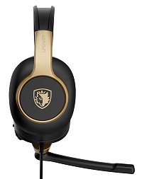 SADES gaming headset UPOWER, 3.5mm σύνδεση, 40mm, μαύρο/χρυσό SA-703-BK