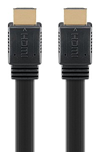 GOOBAY καλώδιο HDMI 77133 με Ethernet, flat, 8K/60Hz, 48 Gbps, 1m, μαύρο 77133
