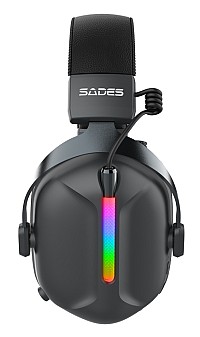 SADES gaming headset Defender, ασύρματα & ενσύρματα, 50mm, 1050mAh, RGB, multi-platform, μαύρο SA-206-BK