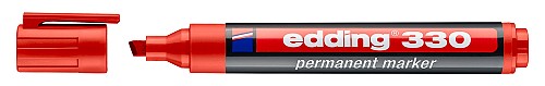 EDDING ανεξίτηλος μαρκαδόρος 330, 1-5mm, επαναγεμιζόμενος, κόκκινος 4-330002
