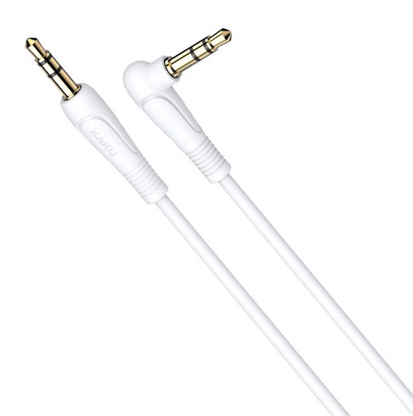 KAKUSIGA καλώδιο ήχου 3.5mm KSC-521, AUX, 90°, HiFi 1m, λευκό KSC-521-WH