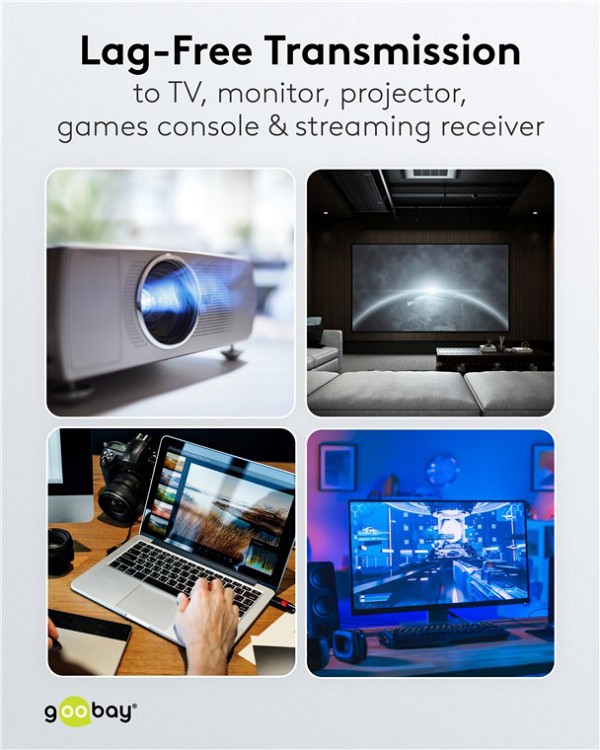 GOOBAY αντάπτορας DisplayPort 77130, 8K/144Hz, γωνιακός, μαύρος 77130