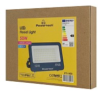 POWERTECH LED προβολέας PT-1459, 50W, 4000K, 4500lm, IP66 PT-1459