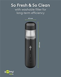 GOOBAY 2 σε 1 σκουπάκι χειρός & air duster 77829, 120W, 6000mAh, μαύρο 77829